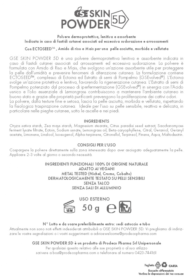 1 GSE Skin POWDER 5D.foglietto.Rev.00.2025.01.14 Pagina 2