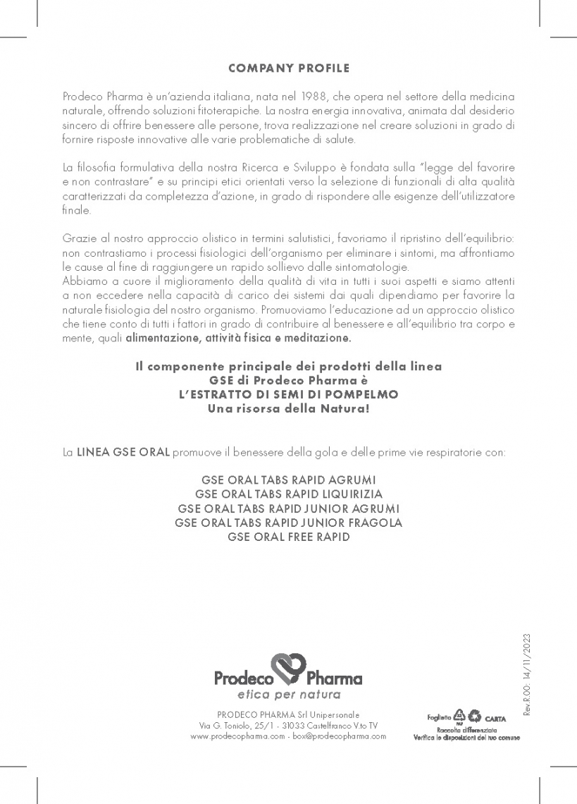 FI.0470.02.GS0 GSE ORAL TABS RAPID JUNIOR AGRUMI.bugiardino.Rev.R.00.2024.06.27 Pagina 1 FI.0470.02.GS0 GSE ORAL TABS RAPID JUNIOR AGRUMI.bugiardino.Rev.R.00.2024.06.27 Pagina 1