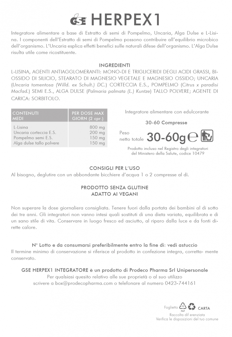 FI.0580.GS0.GSE Herpex1 Integratore 30 60 compresse.Bugiardino.Rev.R.08.2021.03.31 2