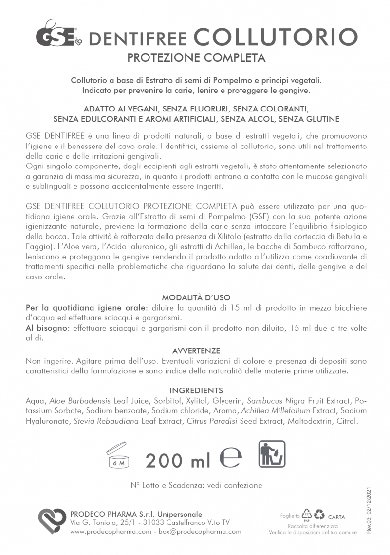 FI.1006.GS0.GSE DENTIFREE COLLUT PROT COMP.bugiardino.Rev.03.2021.12.02