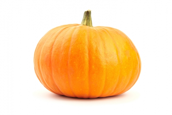 fresh orange autumn pumpkin isolated on white background