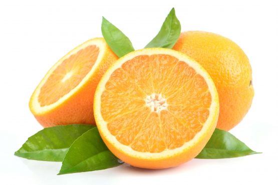orange fruit on a white background